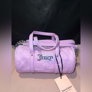 Juicy Couture quilted lavender barrel bag